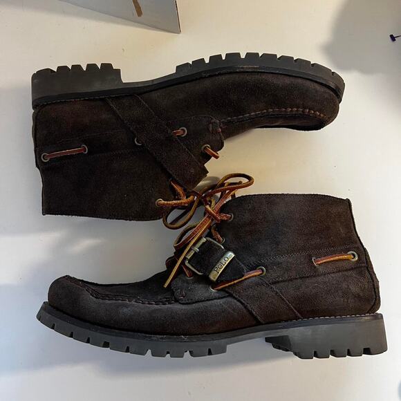 Vintage ralph lauren rumford brown boots main image 5